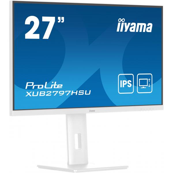 iiyama ProLite XUB2797HSU-W2 Monitor PC 68,6 cm (27") 1920 x 1080 Pixel Full HD LED Bianco - EUROBABYLON