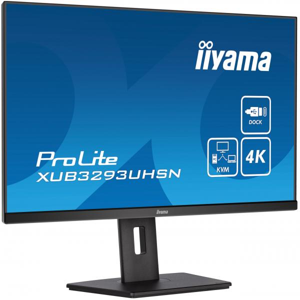 iiyama ProLite XUB3293UHSN-B5 Monitor PC 80 cm (31.5") 3840 x 2160 Pixel 4K Ultra HD LCD Nero - EUROBABYLON