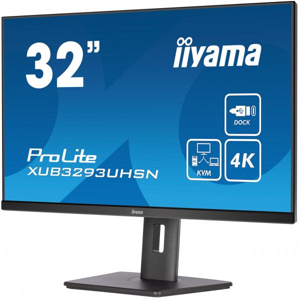 iiyama ProLite XUB3293UHSN-B5 Monitor PC 80 cm (31.5") 3840 x 2160 Pixel 4K Ultra HD LCD Nero - EUROBABYLON