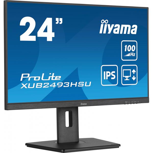 iiyama XUB2493HSU-B7 Monitor PC 60,5 cm (23.8") 1920 x 1080 Pixel Full HD LED Nero - EUROBABYLON