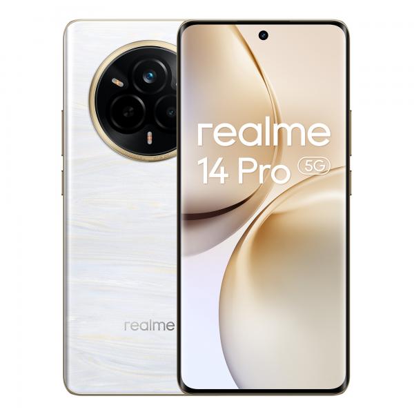 realme 14 Pro 5G 17,2 cm (6.77") Doppia SIM Android 15 USB tipo-C 8 GB 256 GB 6000 mAh Bianco - EUROBABYLON
